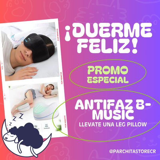 ANTIFAZ B-MUSIC BLUETOOTH CON AUDÍFONOS+ALMOHADA CORAZON