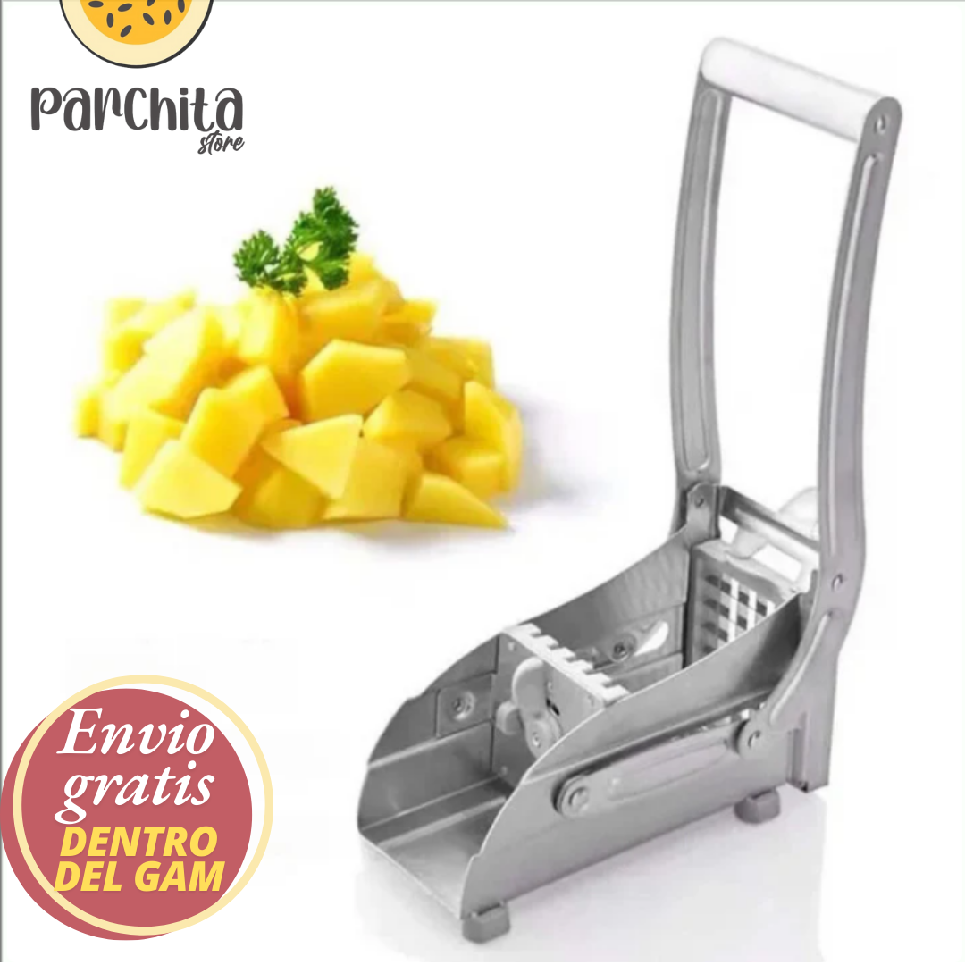 Cortadora de Acero para Papas Fritas Caseras + tapas de silicona GRATIS