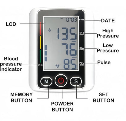 TENSIOMETRO DIGITAL DE BRAZO CON VOZ EN INGLES+CARGADOR