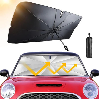 Sombrilla Parasol Plegable Anti Rayos UV + Malla organizadora para Carros